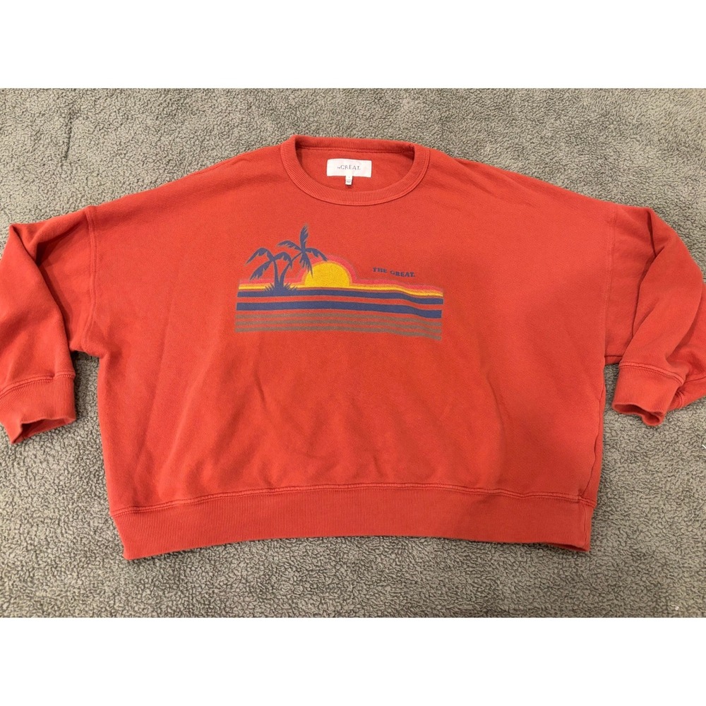 THE GREAT Teammate Sweatshirt with Sunset Graphic